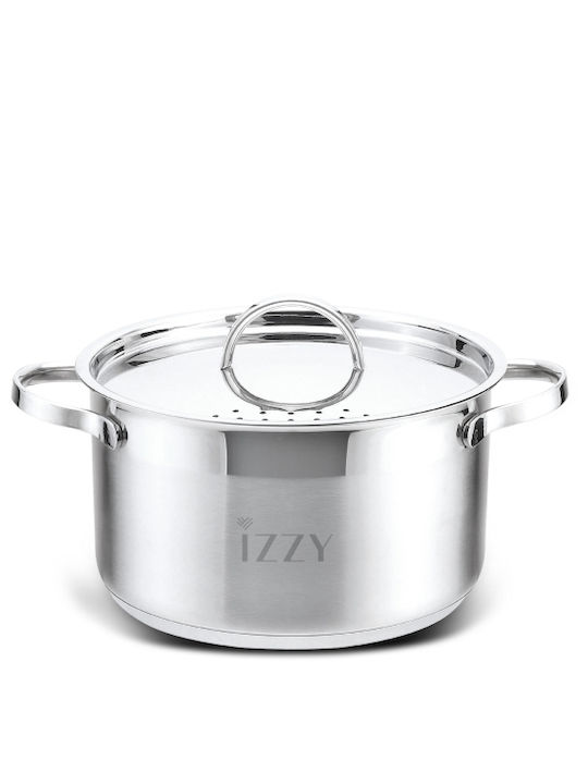 Izzy Cosmopolitan Tiefer Edelstahl-Topf 5Es / 24cm