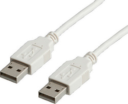 Roline 11.99.8909 USB 2.0 USB-A male σε USB-A male Λευκό 0.8m
