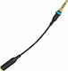 Catalyst 3.5mm male - 3.5mm female (CATJACK6) Конвертор 3.5mm мъжки към 3.5mm женски Черен 1бр