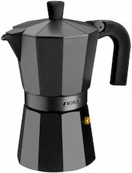 Monix Vitro Stovetop Espresso Pot for 3Cups Black