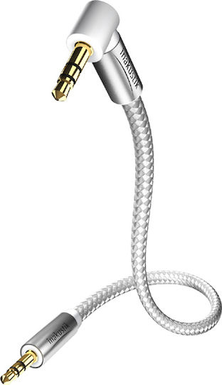 Inakustik Inakustik 3.5mm Jack Cable - 3.5mm Male to 3.5mm Male White 0.75m with Gold Plated Terminals