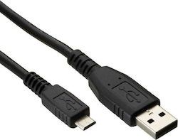 Powertech CAB-U010 Regular USB 2.0 σε micro USB 5m Μαύρο