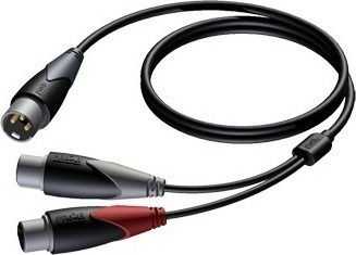 Procab Cable XLR male - 2x XLR female 1.5m (CLA736/1.5)