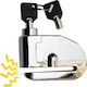 LK-303 Motorcycle Disc Brake Lock with Alarm in Silver