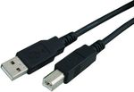 Powertech USB 2.0 Кабел USB-A мъжки - USB-B мъжки Черно 1.5м CAB-U016