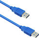 USB 3.0 Кабел USB-A мъжки - USB-A мъжки Син 3м 18144