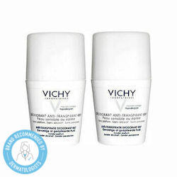 Vichy Soothing за Чувствителна или Депилирана Кожа 2 x 50ml Дезодорант 48h Рол-он 2x50ml Vichy Soothing за Чувствителна или Депилирана Кожа 2 x 50ml Дезодорант 48h Рол-он 2x50ml