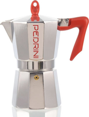 Pedrini Kaffettiera Stovetop Espresso Pot for 1Cups Inox Silver