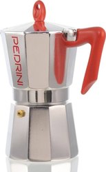 Pedrini Kaffettiera 9085-0 Stovetop Espresso Pot 9 Cups Argintiu