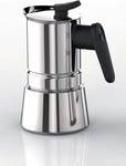 Pedrini Steelmoka 02CF038 Stovetop Espresso Pot 6Cups Unelte pentru măcelari Argint