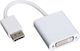 Aculine AD-018 Конвертор DisplayPort мъжки към DVI-D женски Бял 1бр