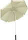 Campus Foldable Beach Umbrella Aluminum Ecru Diameter 2m with UV Protection and Air Vent White