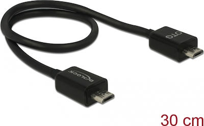 DeLock Regulat USB 2.0 spre micro USB Cablu Negru 0.3m (83570) 1buc