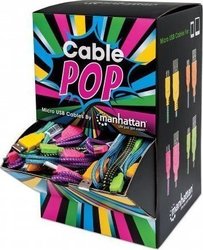 Manhattan 394178 Braided USB 2.0 σε micro USB 0.5m Πολύχρωμο