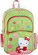 Graffiti Hello Kitty Playful Grün Schulranzen Rucksack Grundschule, Grundschule in Grün Farbe