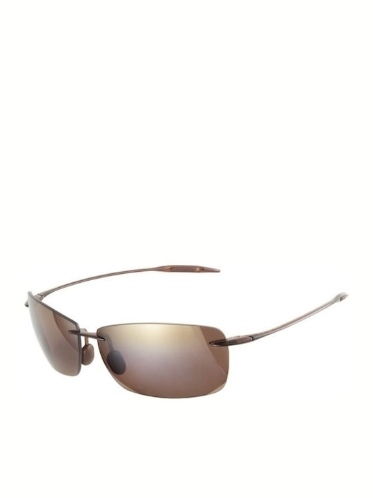 Maui Jim Lighthouse Men's Sunglasses with Brown Metal Frame and Brown Polarized Lens 423-26