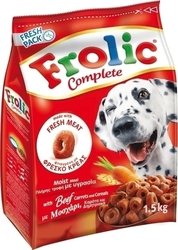 Pedigree Frolic Complete 1.5kg Ξηρά Τροφή για Ενήλικους Σκύλους με Μοσχάρι