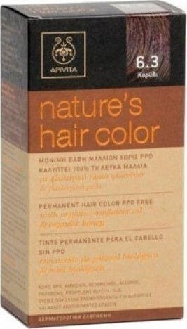 Apivita Nature's Hair Color Βαφή Μαλλιών Χωρίς Αμμωνία 6.3 Καρύδι 50ml