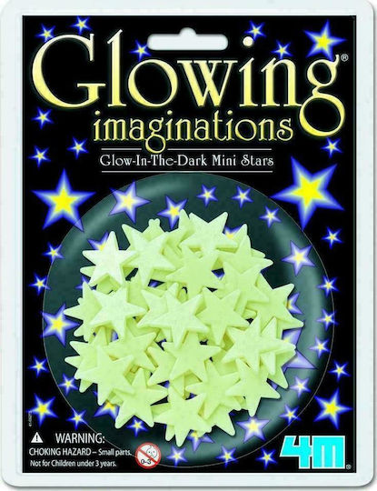 4M Kids Glow-in-the-Dark Wall Sticker Stars Yellow 18x13cm 60pcs