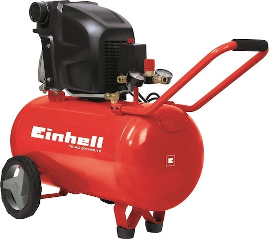 Einhell TE-AC 270/50/10 Μονοφασικό Κομπρεσέρ Αέρος με Ισχυ 2.4hp και Αεροφυλάκιο 50lt