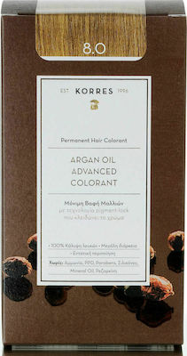 Korres Argan Oil Advanced Colorant 8.0 Ξανθό Ανοιχτό Φυσικό 50ml