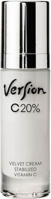 Version C20% 24ωρη Κρέμα Προσώπου για Ενυδάτωση, Αντιγήρανση & Σύσφιξη με Βιταμίνη C 30ml