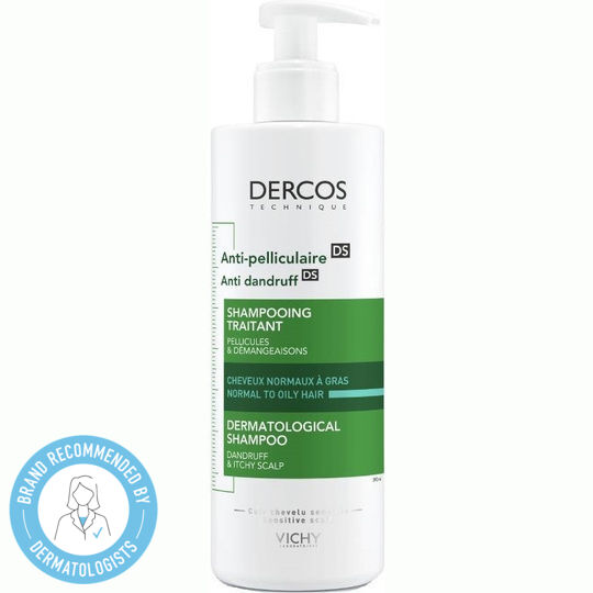 Vichy Dercos Anti Dandruff DS Șampon Împotriva Mătreții și Dermatitei Seboreice pentru Păr Gras 390ml