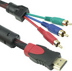 De Tech Cable HDMI male - 3x RCA male 1.8m (18188)