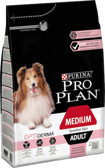 Pro Plan OptiDerma 3kg Dry Food for Adult Medium Breed Dogs with Salmon