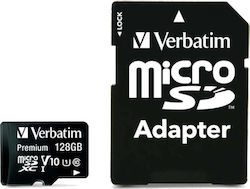 Verbatim Premium microSDXC 128GB Class 10 U1 UHS-I with Adapter