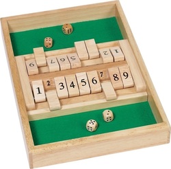 Goki Board Game Shut The Box for 1-2 Players 6+ Years Old 56897 (EN)