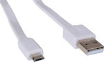 Sandberg 1m Flat USB 2.0 to micro USB Cable White (440-88)