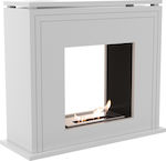 Kratki June TUV Indoor Floor Bioethanol Fireplace White 70x25x58.9cm