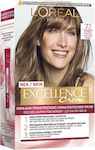 L'Oreal Paris Excellence Cream Colour Set Hair Dye 7.1 Blonde chantrelles 48ml