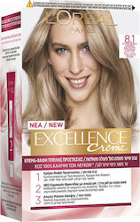 L'Oreal Paris Excellence Cream Colour Set Vopsea de Păr 8.1 Blond deschis Sandre 48ml