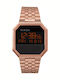 Nixon Digital Men's Watch 38mm Battery with Pink Gold Metal Bracelet