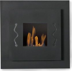 Warm Square Wandmontiert Bioethanol Kamine Innenbereich Schwarz 60xx