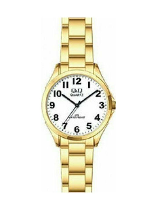 Q&Q Uhr mit Gold Metallarmband C192J803Y