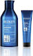 Redken Extreme Shampoo 300ml & Strength Builder Plus 250m Haarpflegeset für strapaziertes Haar mit Shampoo und Maske