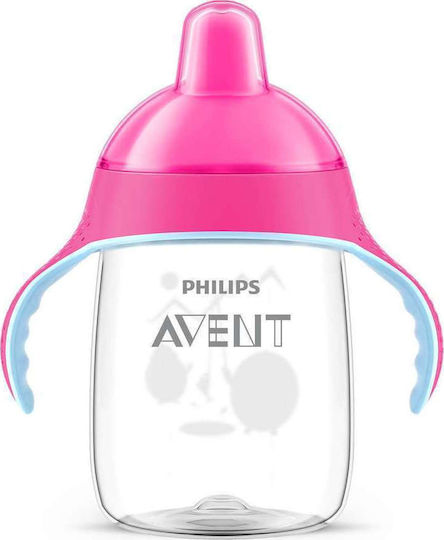 Philips Cana de antrenament pentru bebeluși Plastic cu mânere Roz pentru 18m+m+ 340ml