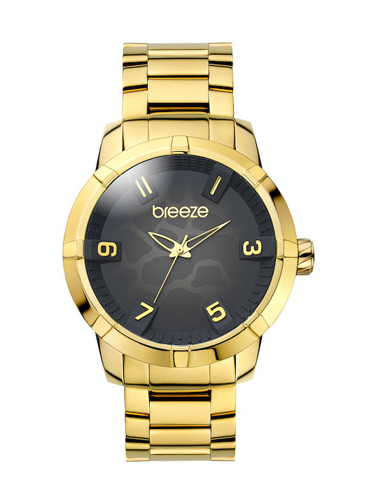 Breeze Safari Chic Watch with Metal Bracelet Gold