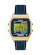 Timex Originals Digital Watch Chronograph Battery with Blue Fabric Strap