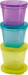 Nuk Plastic Baby Container for 6+ months 4pcs Multicolour