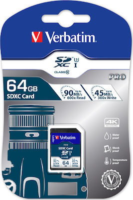 Verbatim Pro SDXC 64GB Class 10 U3 UHS-I