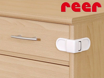 Reer Cabinet & Drawer Protector with Sticker made of Plastic in White Color 4εκ. 1pcs