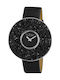 Jacques Lemans Leather Strap Ceas cu Negru Curea de Piele