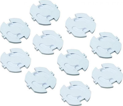 Olympia Προστατευτικά Καλύμματα για Πρίζες από Πλαστικό σε Λευκό Χρώμα 10τμχ