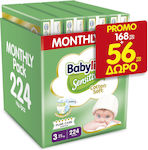 Babylino Tape Diapers Sensitive Cotton Soft Sensitive No. 3 for 4-9 kgkg 224pcs