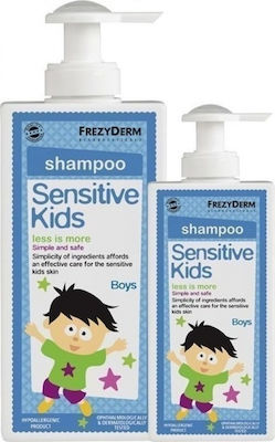 Frezyderm Kids' Shampoo Sensitive Kids Shampoo for Boys 200 ml & 100ml Δώρ in Gel Form 300ml