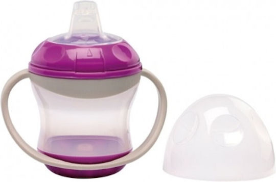 Thermobaby Educational Baby Sippy Cup Plastic with Handles Purple for 6m+ 180ml